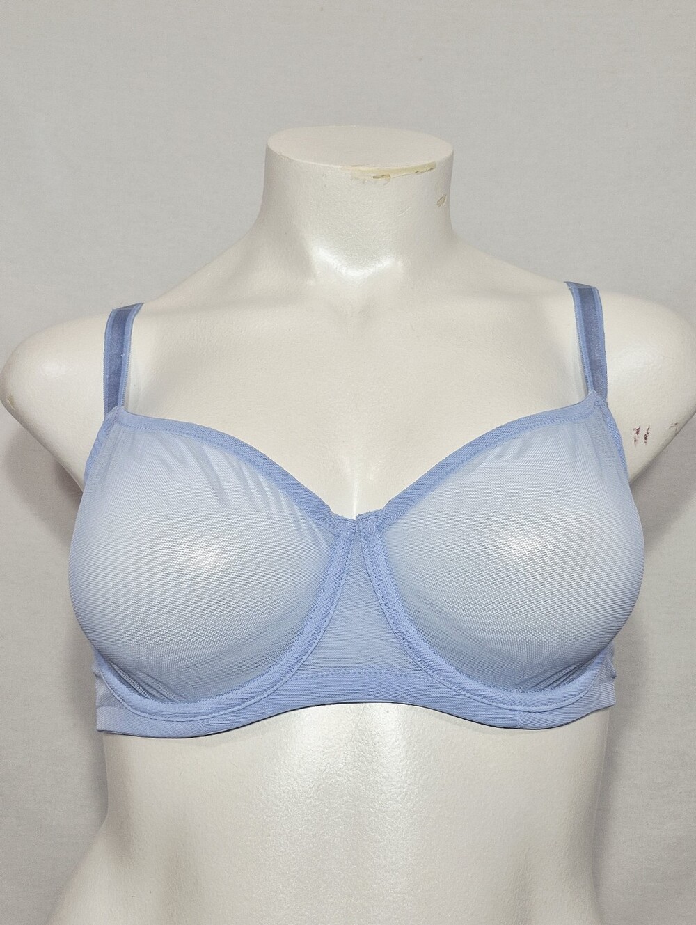 40C Torrid UNLINED BALCONETTE MESH STRAIGHT BACK Bra Serenity Blue NWT